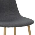 Scaun Bella, Pakoworld, 44x50x88 cm, metal/textil, gri inchis