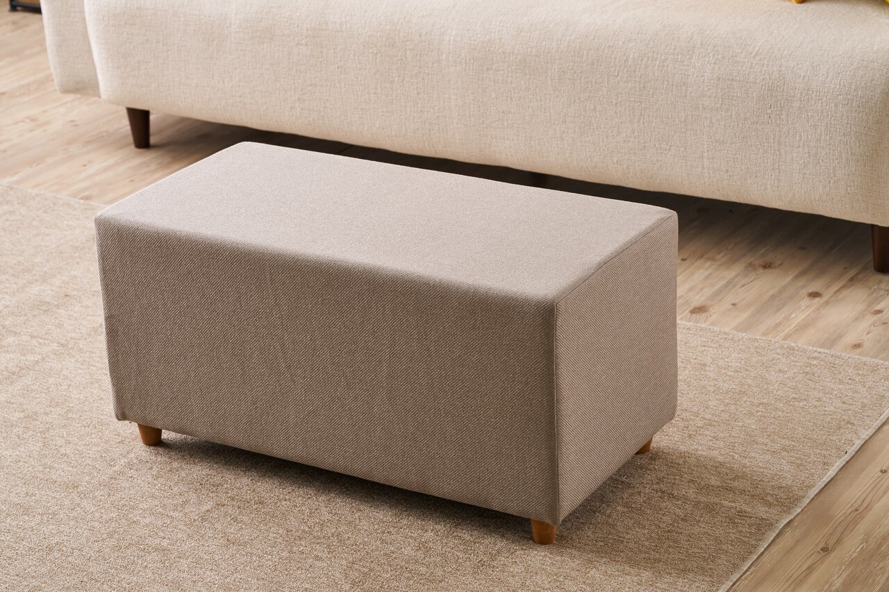 Taburet, Atelier del Sofa, 825BLC5186, Lemn, Bej - view 2
