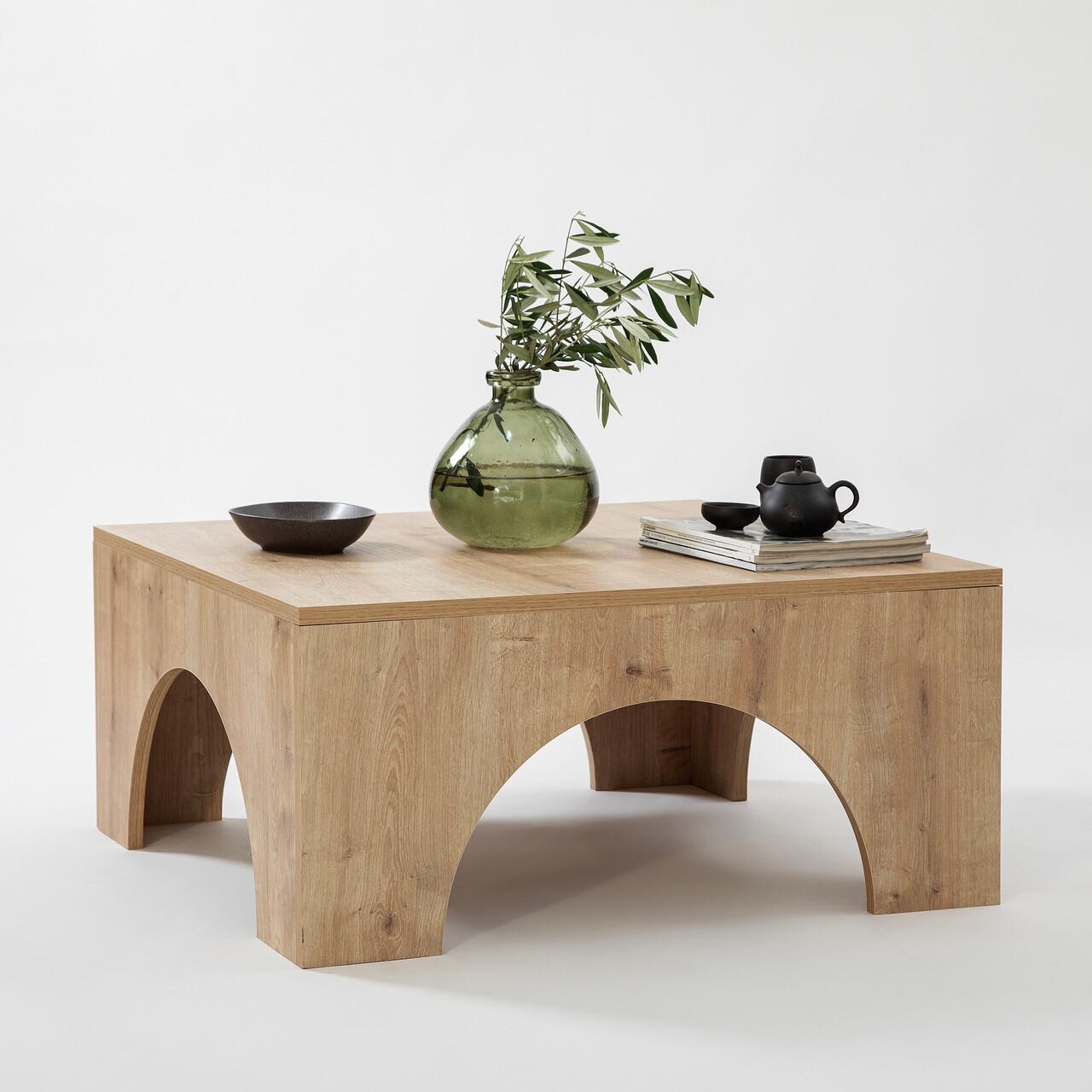 Masuta de cafea, Neostill, Collesium, 80x37x80 cm, PAL, Stejar - 1 | YEO
