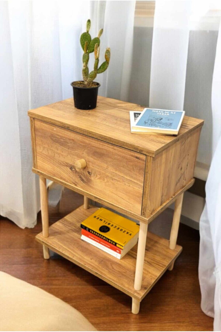 Noptiera, Hanah Home, Peka-0002, 50x64.4x32 cm, PAL, Pin — imaginea 3