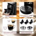 Espressor 4 in 1 Amata, Beper, 1400W, 29x12x26 cm, negru