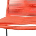 Scaun pentru gradina Antea Dark Legs, 53 x 53 x 88 cm, otel/sfoara, rosu