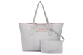 Geanta Juicy Couture 168, 45x13x30 cm, piele ecologica, gri/roz