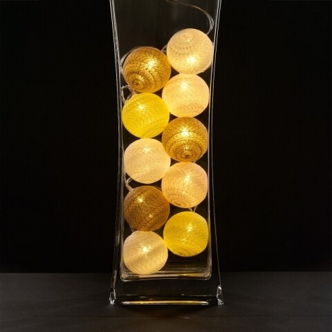 Ghirlanda luminoasa cu 10 LED-uri Yellow, Heinner Home, 180 cm, plastic, alb/galben 180 imagine 2022 by aka-home.ro