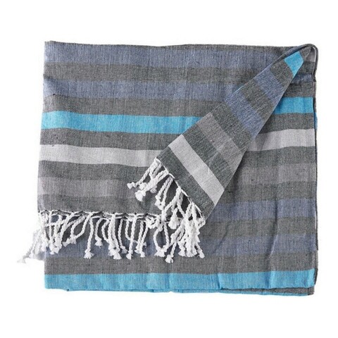 Patura / Pled Stripes, Gift Decor, 160 x 200 cm, 100% bumbac, albastru 100% imagine 2022
