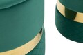 Set 2 taburete cu spatiu depozitare Sheffild, Mauro Ferretti, 37x42 cm, 28x35 cm, fier/MDf/poliester, verde