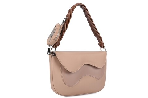 Geanta juicy couture 368, 30x2x20 cm, piele ecologica, camel