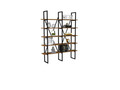 Corp biblioteca, Puqa Design, Burgaz, 126x160x26 cm, PAL, Nuc / Negru