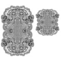 Set covorase de baie 2 piese, Alanur Home, 21014915GR, Poliester, Gri