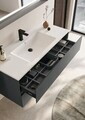 Set Dulap de Baie cu Chiuvetă și Oglindă (2 Piese), Hanah Home, Nest 121 v2, Antracit mat