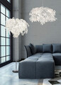Lampadar Leavy, RL, 70x180 cm, 28W, 3x E14, metal, alb/argintiu
