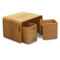 Set Masa si Scaune, Sweetie, Flexy Table Set, 100% LEMN DE FAG, Natural