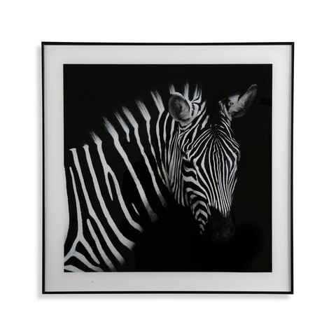 Tablou decorativ din sticla Zebra Profile, Versa, 50×50 cm 50x50