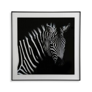 Tablou decorativ din sticla Zebra Profile, Versa, 50x50 cm