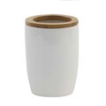 Suport periute si pasta de dinti Lavado, Jotta, 8.5x8.5x11.5 cm, ceramica, alb