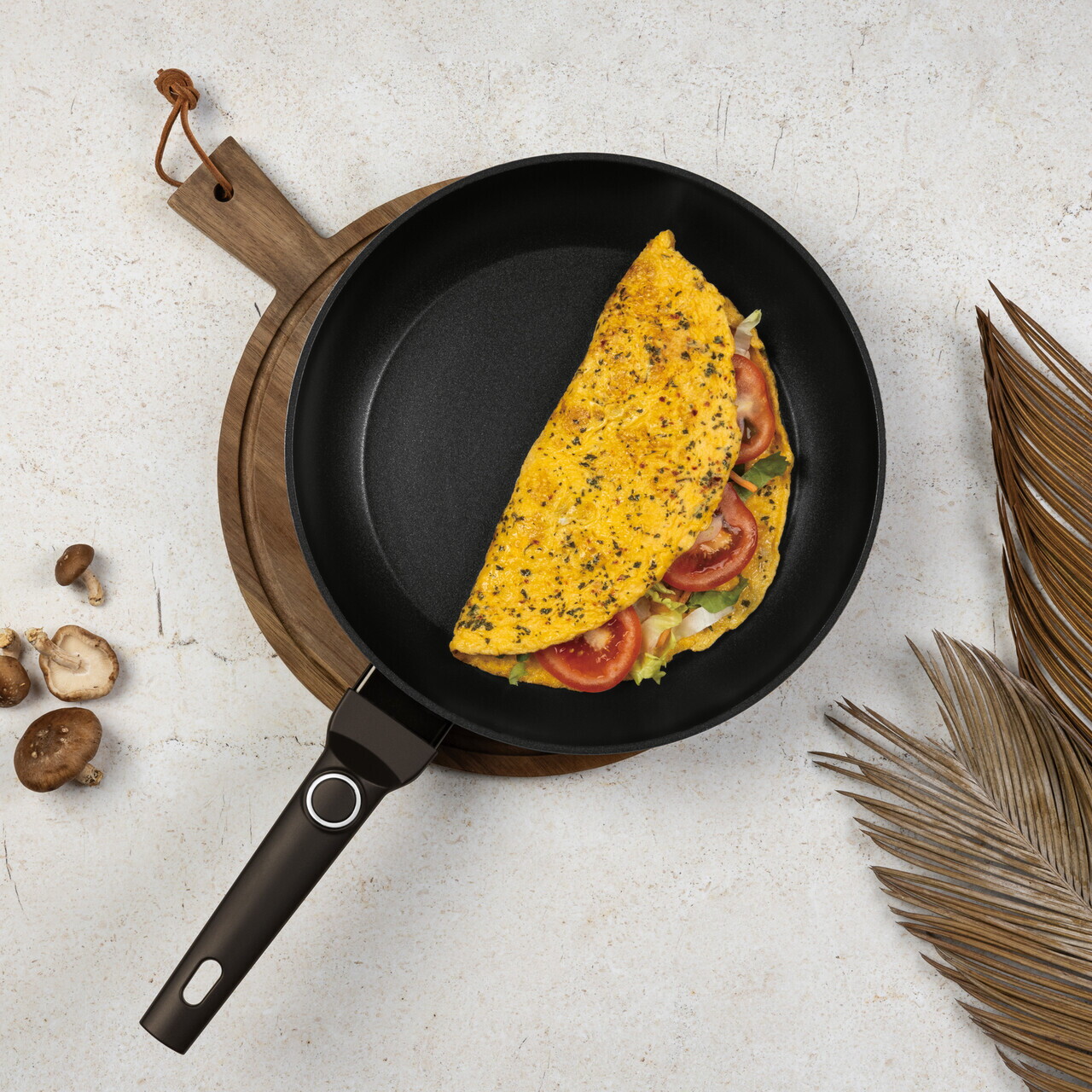 Tigaie Berlinger Haus, Primal Gloss, 28 cm, 2.4 L, aluminiu forjat, negru - imagine 6