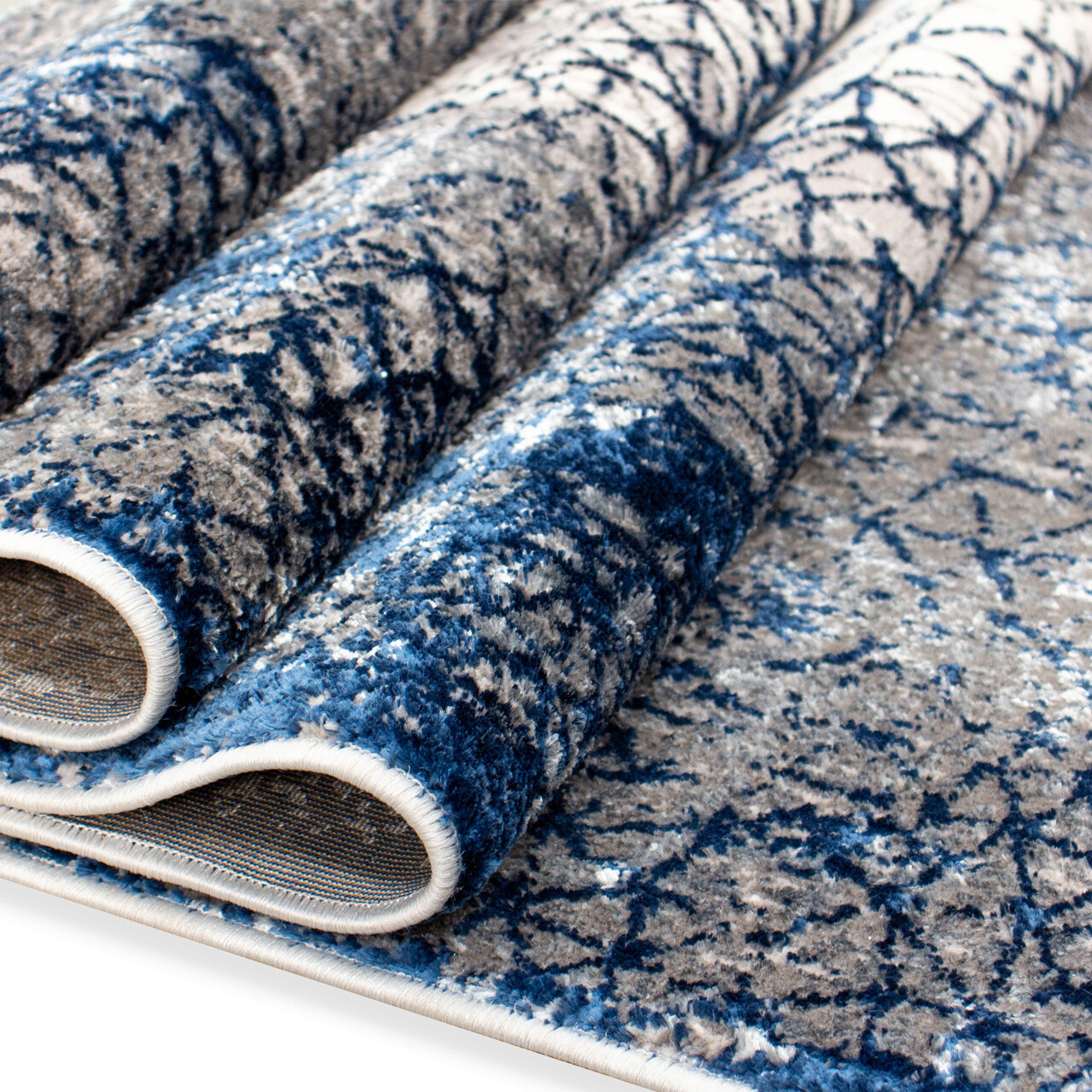 Covor, HE630, 120x170 cm, Poliester, Crem / Albastru - 2 | YEO