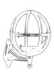 Lampa de exterior, Avonni, 685AVN1119, Plastic ABS, Alb/Negru