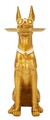 Statueta / figurina decorativa cu tava Dog Pit, Mauro Ferretti, 27x51x74 cm, polirasina/metal, auriu