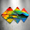 Set 4 tablouri decorative, 4MDF313160582, MDF, Imprimat UV, Multicolor