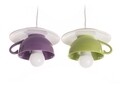 Lustra Afternoon tea, Deco Republic, E27, 2x60W, ceramica, verde/mov