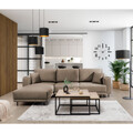 Coltar extensibil stanga 4 locuri ELTAP, LT-20NU, Dalia, 289x190x95 cm, lemn/poliester, maro deschis