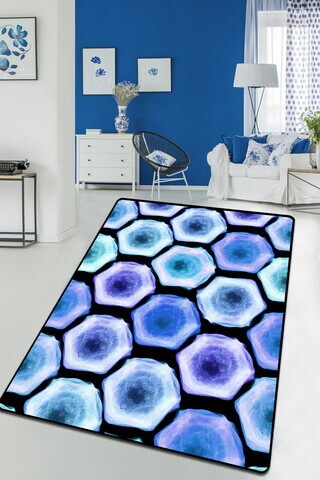 Covor, Cell Djt, 80x140 cm, Albastru