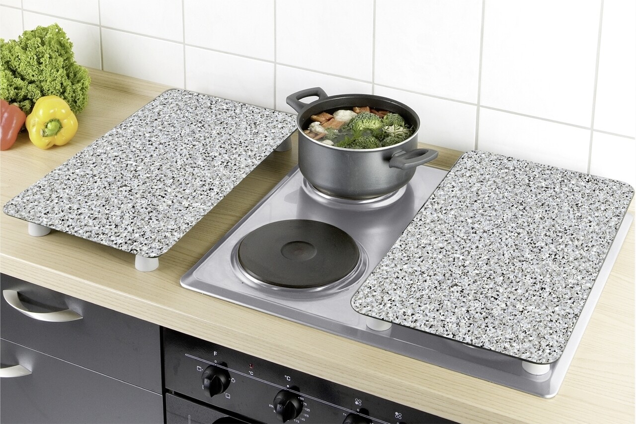 Set 2 protectii universale pentru aragaz, Maximex, Granite - 1 | YEO