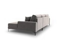 Coltar dreapta, Madara, Mazzini Sofas, 5 locuri, black legs, 254x182x90 cm, catifea, gri deschis