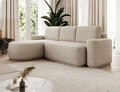 Coltar extensibil stanga 4 locuri ELTAP, Aurumm, 285x180x92 cm, lemn/poliester, bej inchis