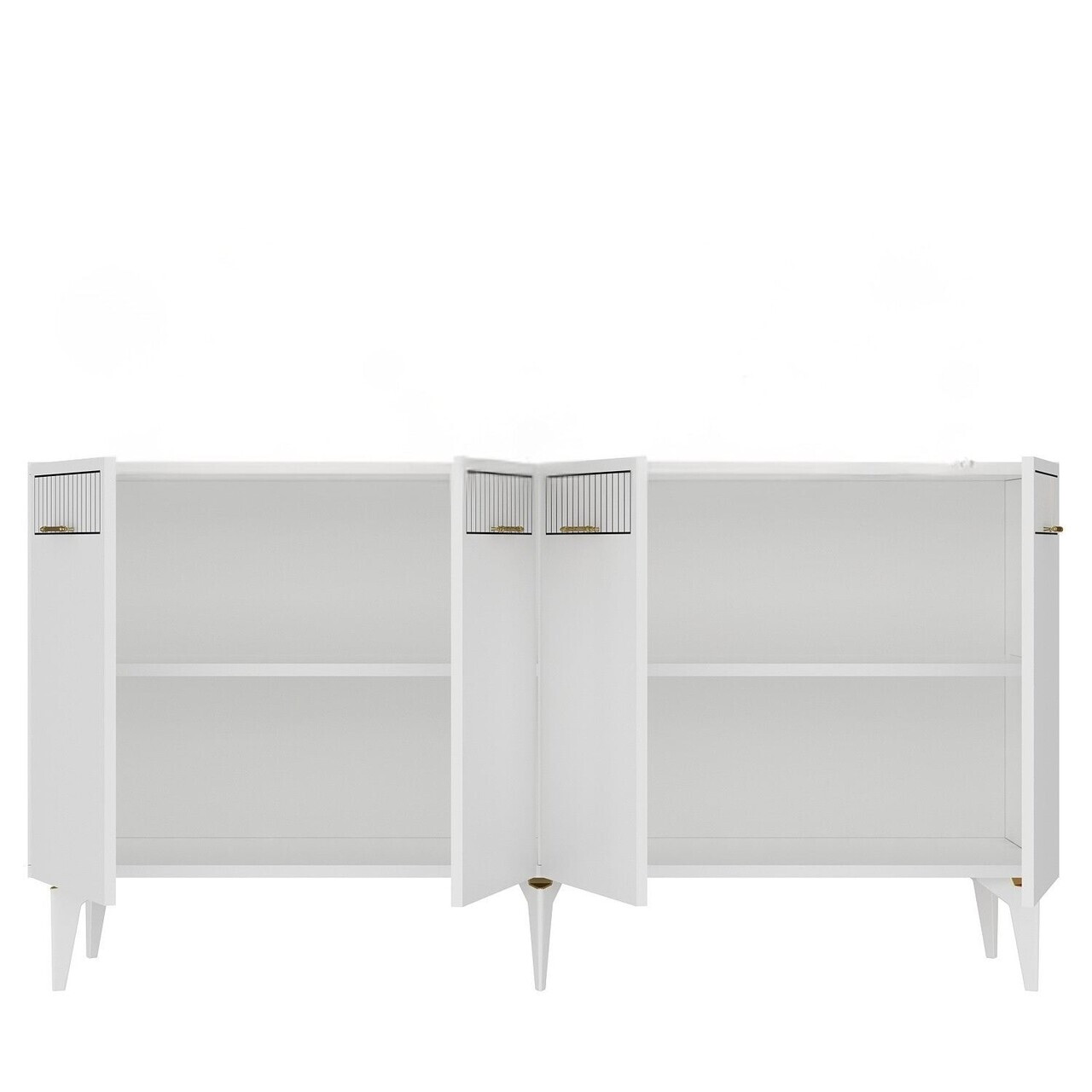 Consola, Hanah Home, Batum 150, 150x79x32 cm, Alb/Auriu — imaginea 5
