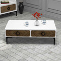 Set mobilier living, Hommy Craft, Samba, Alb/Maro