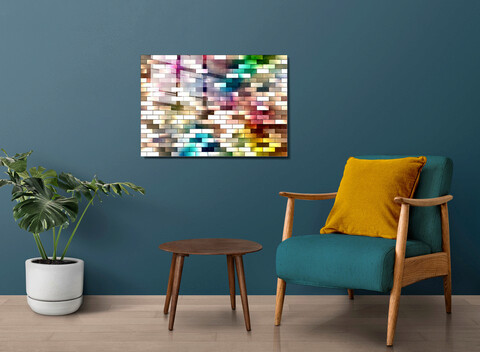 Tablou decorativ, 1230, Sticla temperata, 70 x 100 cm, Multicolor