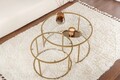 Set masuta de cafea, Nordure, Aurum, Auriu / Transparent