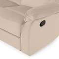 Canapea cu 3 locuri si 2 reclinere manuale, Louis XL, L.194 l.95 H.102, stofa, bej