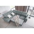 Coltar extensibil stanga 4 locuri ELTAP, LT-100SAV, Noble, 255x201x100 cm, lemn/poliester, albastru