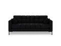Canapea 2 locuri, Mamaia, Micadoni Home, BL, 152x92x75 cm, catifea, negru