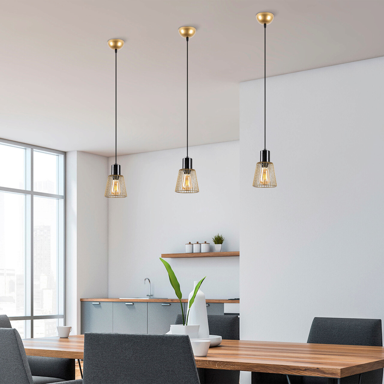 Lustra, Fulgor, 942FLG1455, Metal, Auriu - 1 | YEO