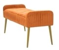 Bancheta, Lady Rust, Mauro Ferretti, 120x45x55 cm, ruginiu/auriu, catifea