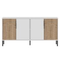Consola, Odessa, Zerra, 150x75x36 cm, PAL, Stejar alb / safir