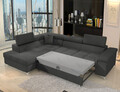 Coltar extensibil stanga 4 locuri ELTAP, ERI-41, Eridano, 275x202x88 cm, lemn/poliester, gri inchis