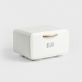 Cutie pentru paine Bien, Homla, 33x24x19 cm, inox/bambus, alb