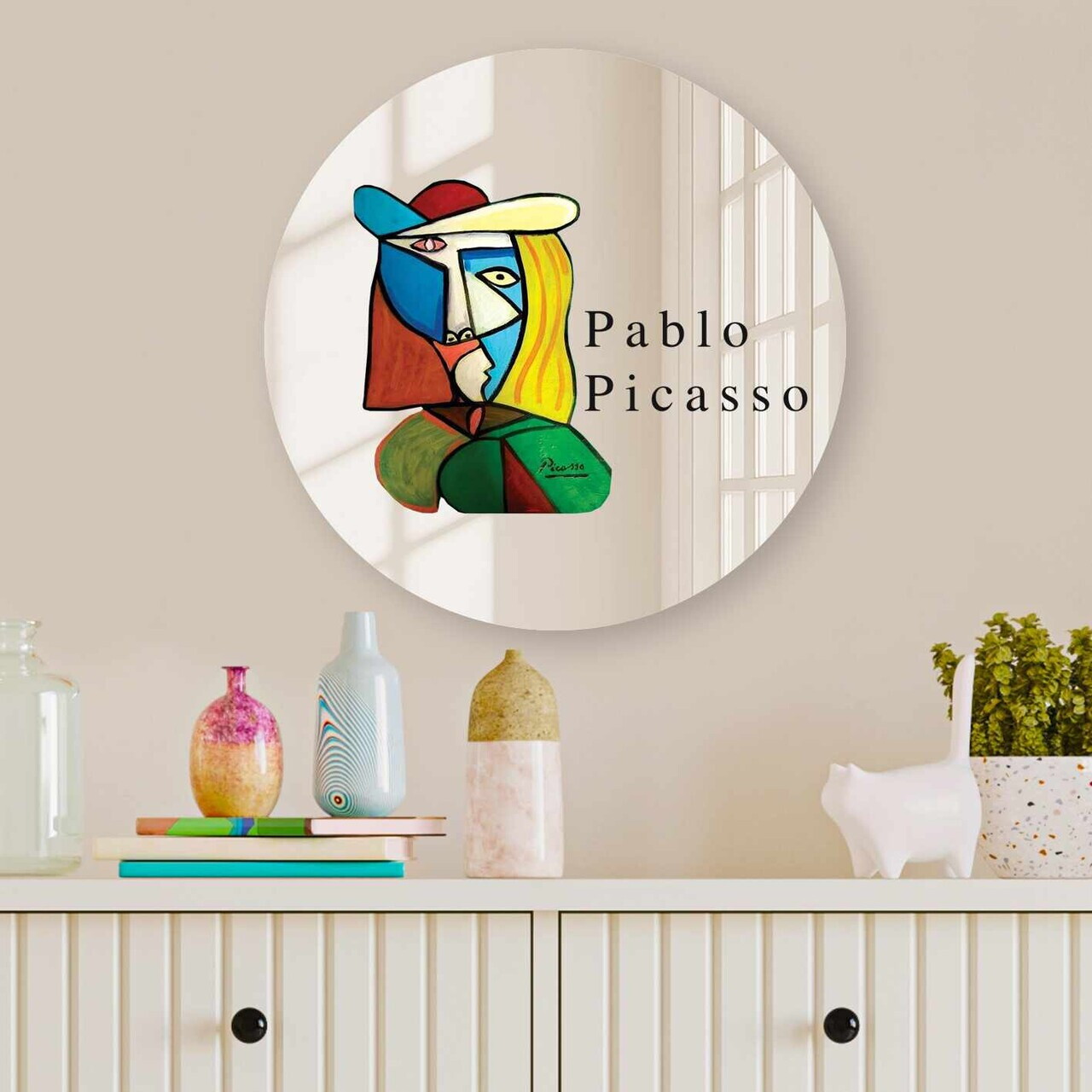 Oglinda decorativa AY11761 Sticla ø30 cm Multicolor