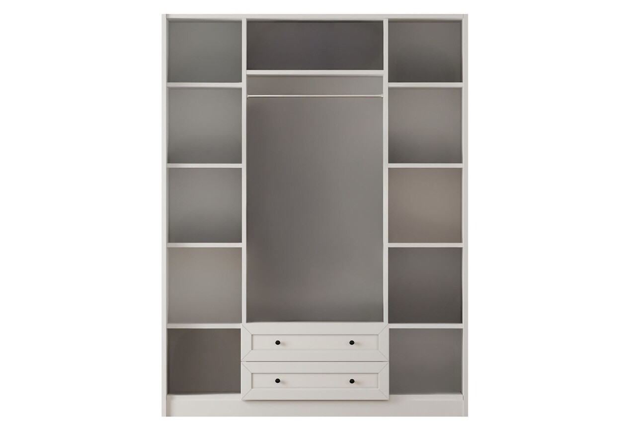 Dulap pentru haine, Rabi, Rb-168-01-011, 140x210x52 cm, Alb mat - 2 | YEO