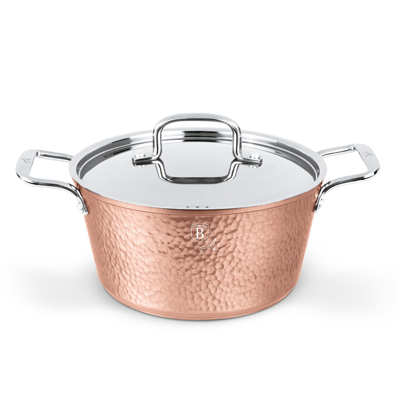 Oala cu capac Berlinger Haus, Hammered Copper, 22 cm, 3.3 L, aluminiu forjat, cupru - view 4