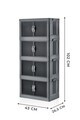 Dulap multifuncțional din plastic, Hermia, 430KSV4457, PLASTIC, Rafturi numeroase, Gri