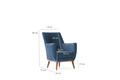 Fotoliu, Balcab Home, 825BLC2346, Lemn de carpen, Albastru