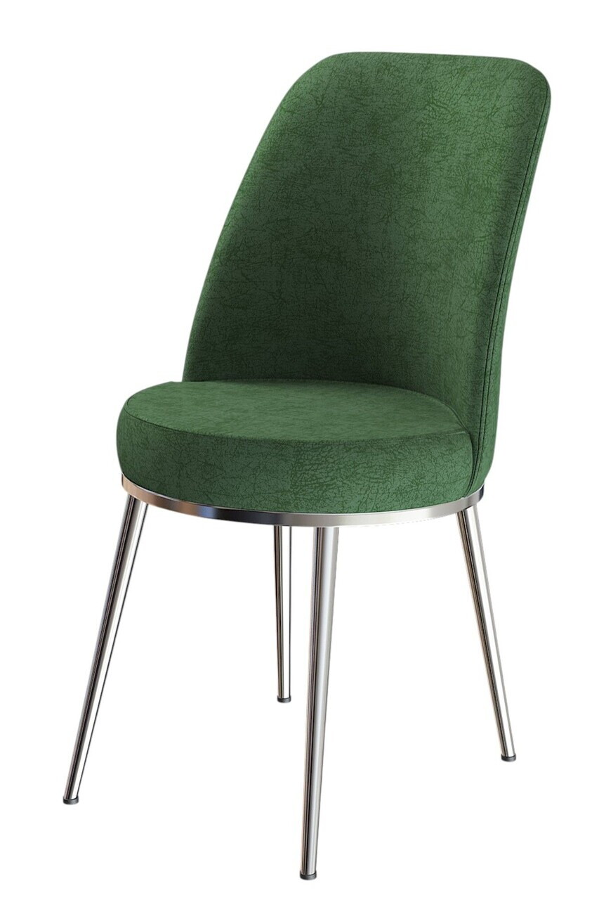Set scaune 2 piese, Hanah Home, Dexa, Verde kaki / Crom — imaginea 2