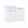 Dulap de baie cu chiuvetă, Hanah Home, Dubai Sepetli, 92.2x69.5x38.6 cm, PAL, Alb