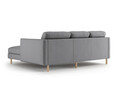 Coltar dreapta 3 locuri, Eden, Micadoni, 223x150x90 cm, catifea, gri